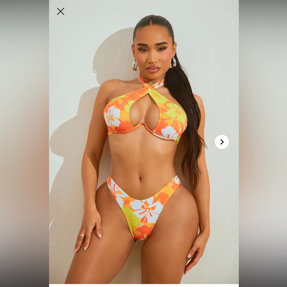 Floral Halter Bikini Set